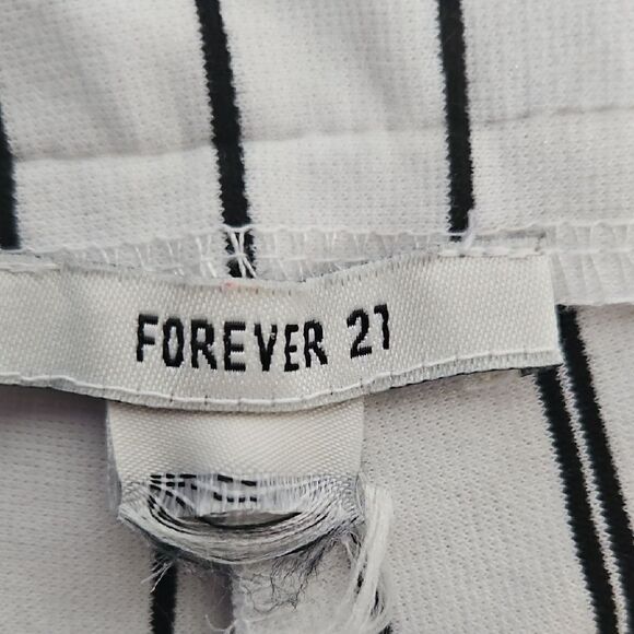 Striped Black and White Women's Shorts - Picture 2 of 16